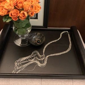 Long Silver Toned Necklace